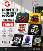 Printed T-Shirt Combo of Two