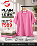 Over Size Plain T-Shirt Combo of Three