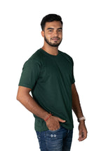 Bottle Green Plain T-Shirt