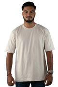 Oversized Plain T-Shirt Beige