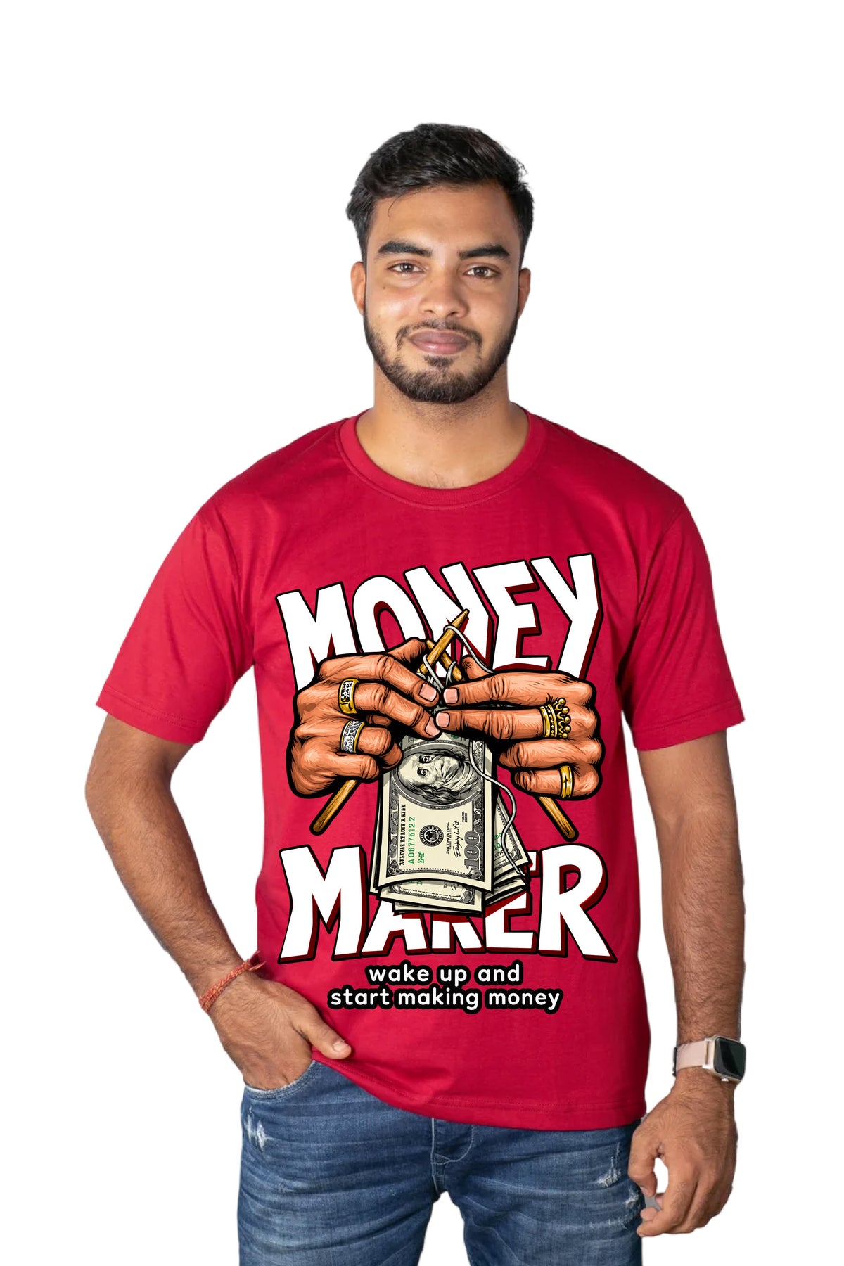 Money Maker Printed T-shirt for Men Regular Fit