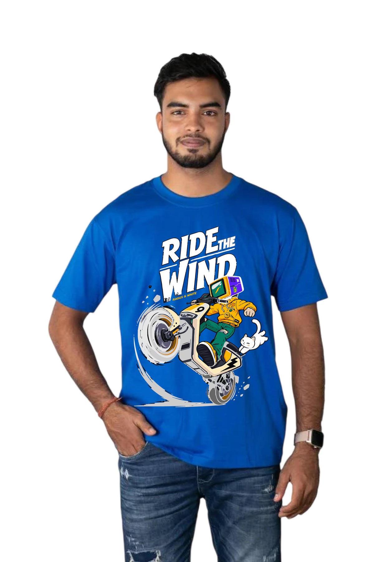 Ride The Wind Printed T-shirt for Men Regular Fit