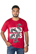 Snake Printed T-shirt for Men Regular Fit