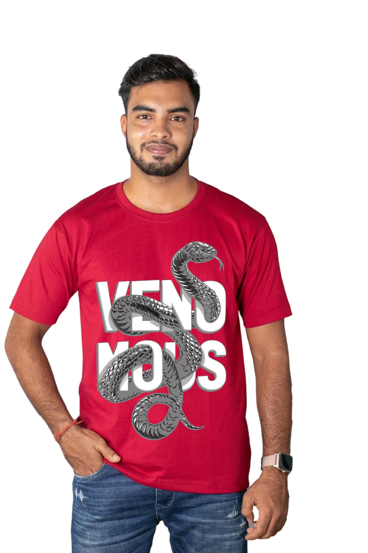 Snake Printed T-shirt for Men Regular Fit