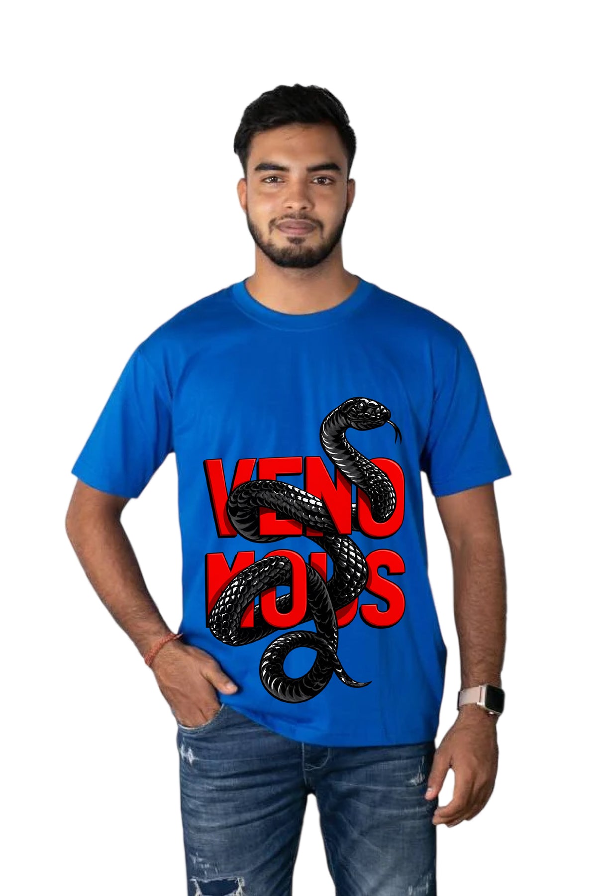 Snake Printed T-shirt for Men Regular Fit