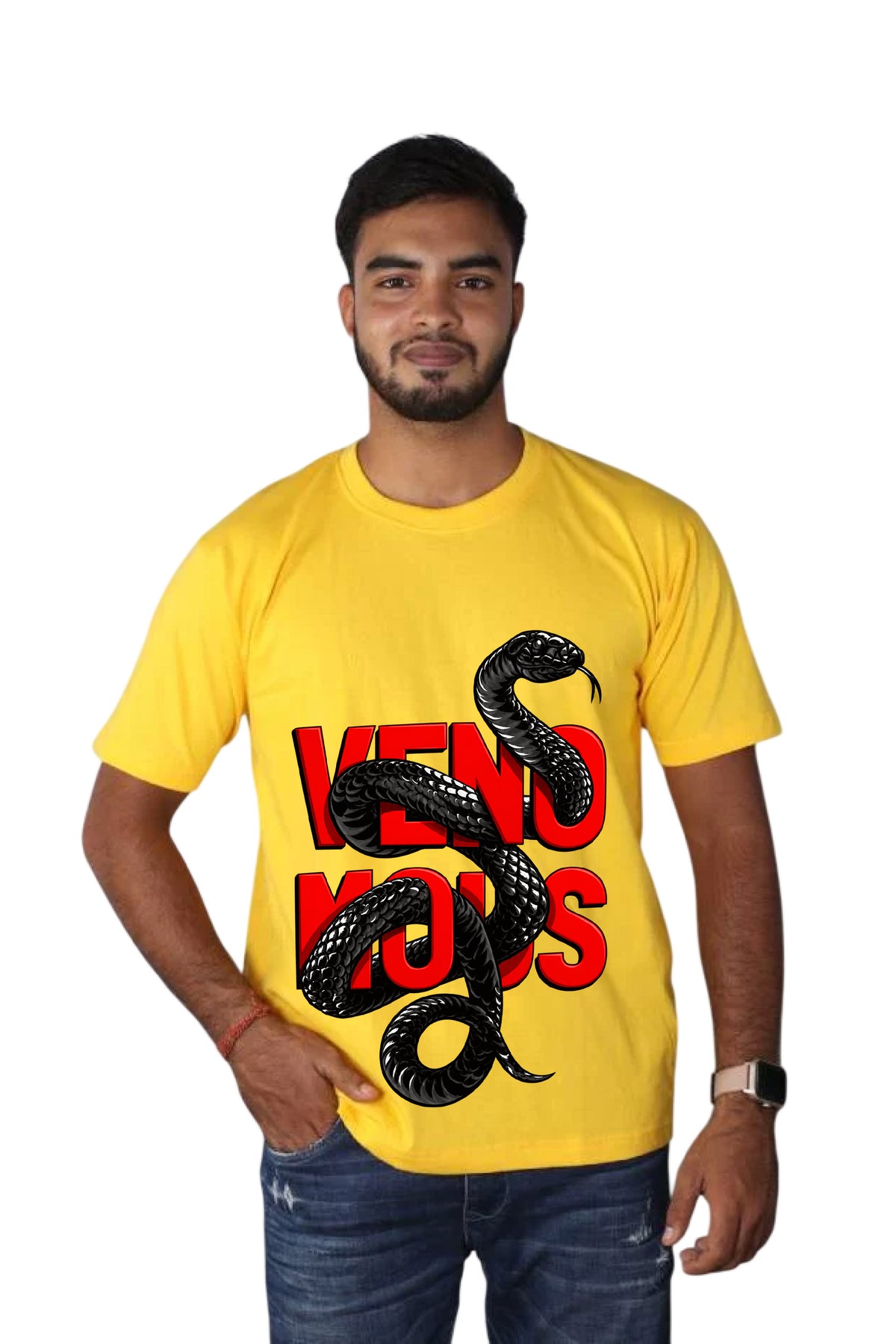 Snake Printed T-shirt for Men Regular Fit