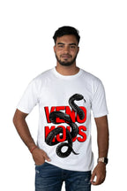 Snake Printed T-shirt for Men Regular Fit