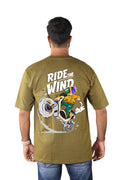 Ride The Wind Printed Oversized T-shirt for Men