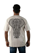 Oversized Printed T-Shirt Beige