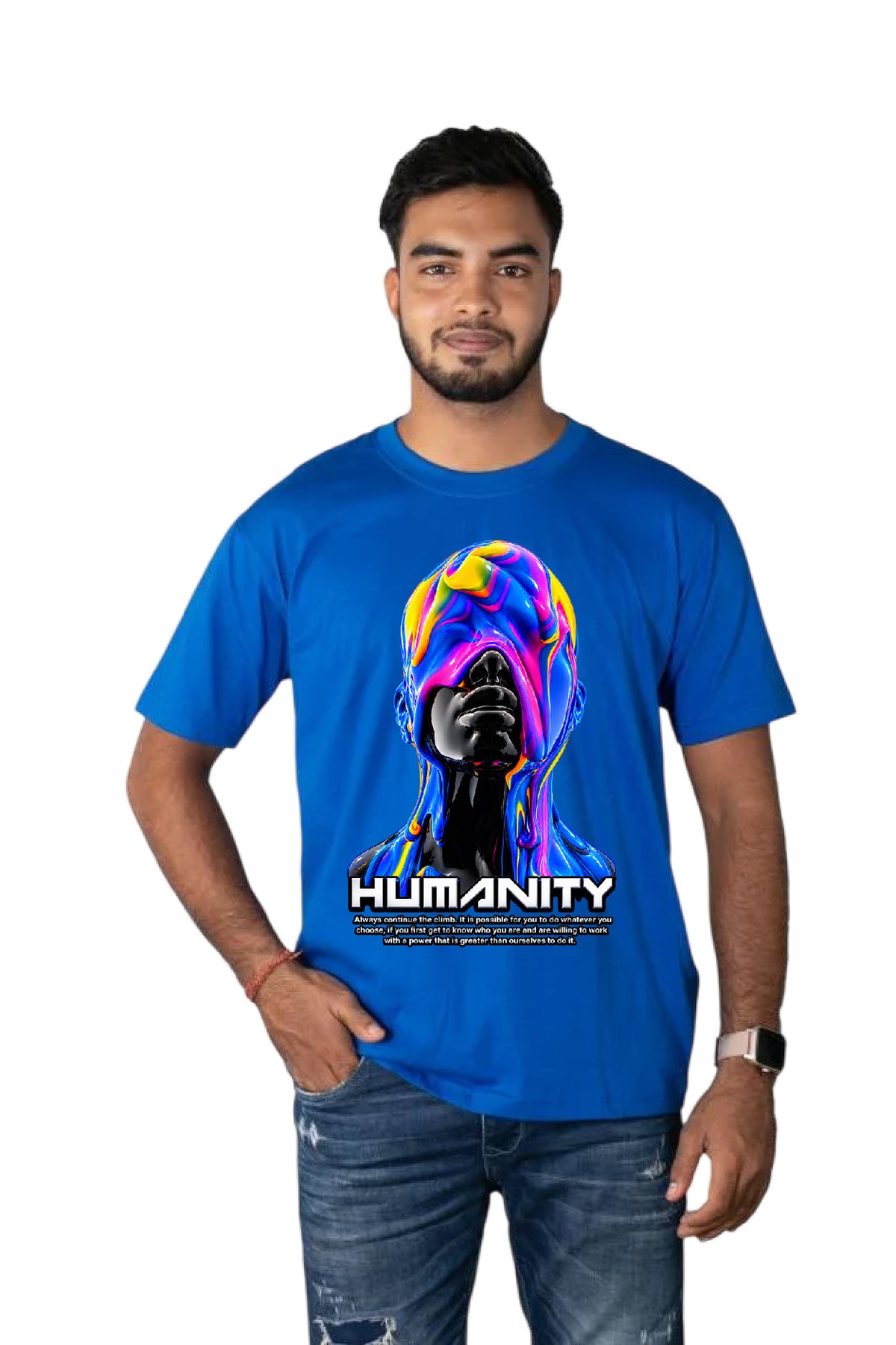 Printed T-Shirt Blue